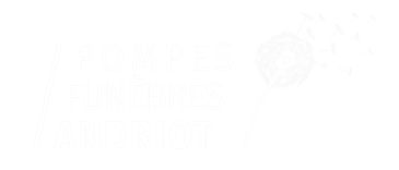 Logo blanc Pompes Funèbres Andriot